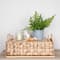Household Essentials Stackable Hyacinth Basket Set with Oak Lids